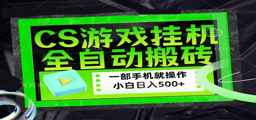 CSGO游戏挂机捡漏搬砖，超稳定的项目，带领1000+小白实现日入500+-轻创终点站