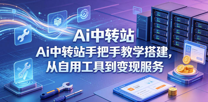 Ai中转站手把手教学搭建，从自用工具到变现服务-轻创终点站
