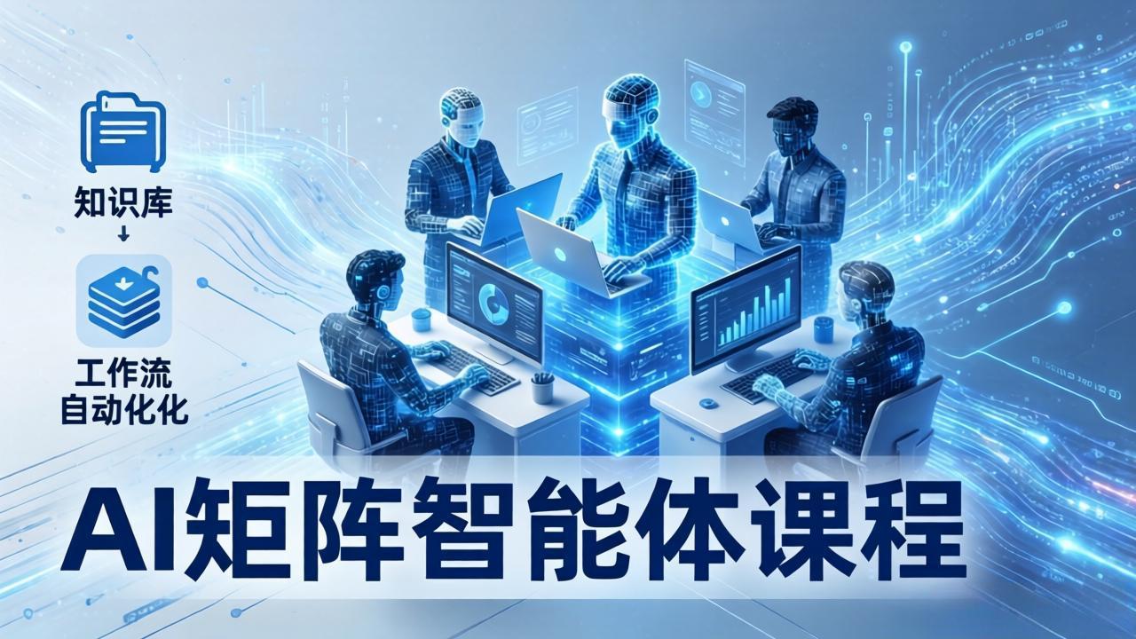 AI矩阵智能体实战：100个数字员工批量生产内容，文本知识库+工作流自动化全搞定-轻创终点站