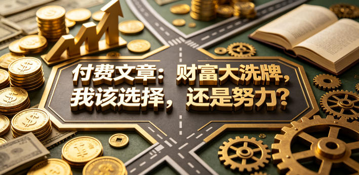 付费文章：财富大洗牌，我该选择，还是努力？-轻创终点站
