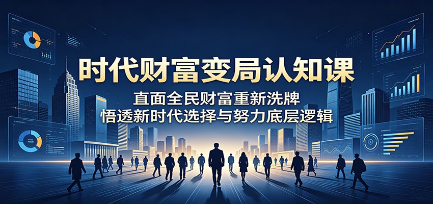 时代财富变局认知课：直面全民财富重新洗牌，悟透新时代选择与努力底层逻辑-轻创终点站