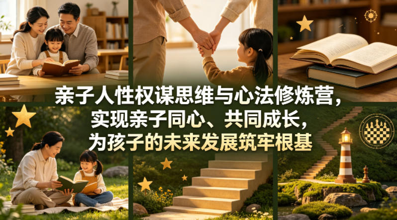 亲子人性权谋思维与心法修炼营，实现亲子同心、共同成长，为孩子的未来发展筑牢根基【音频】-轻创终点站