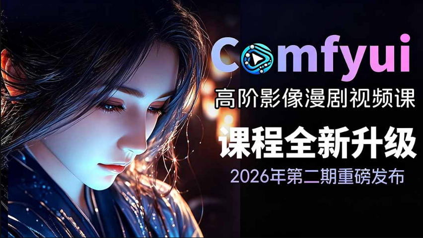 2026新版ComfyUI漫剧动画全流程实战课,0基础入门到进阶全流程动态漫,轻松实现流量变现-轻创终点站