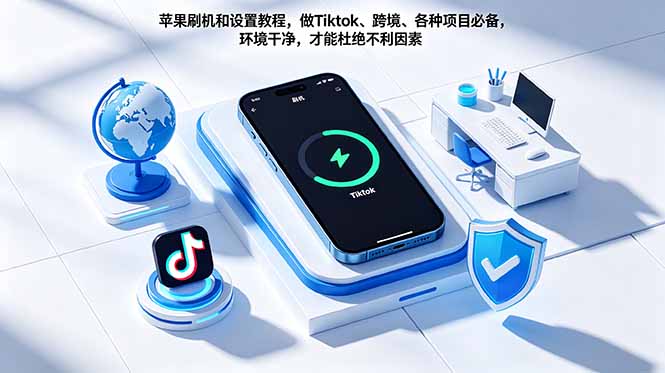 苹果刷机和设置教程，做Tiktok、跨境、各种项目必备，环境干净，才能杜绝不利因素-轻创终点站
