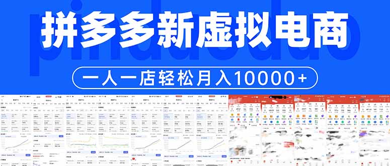 拼多多虚拟电商一人一店轻松月入10000+-轻创终点站