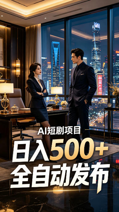 快手AI短剧自动发布,矩阵批量运营变现,轻资产副业项目,日入500+【揭秘】-轻创终点站