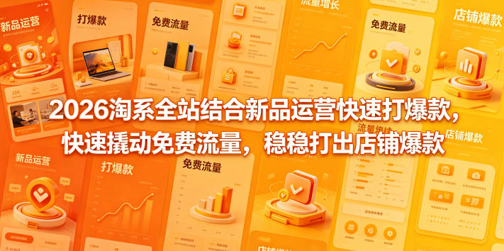 2026淘系全站结合新品运营快速打爆款，快速撬动免费流量，稳稳打出店铺爆款(更新5月12日)-轻创终点站