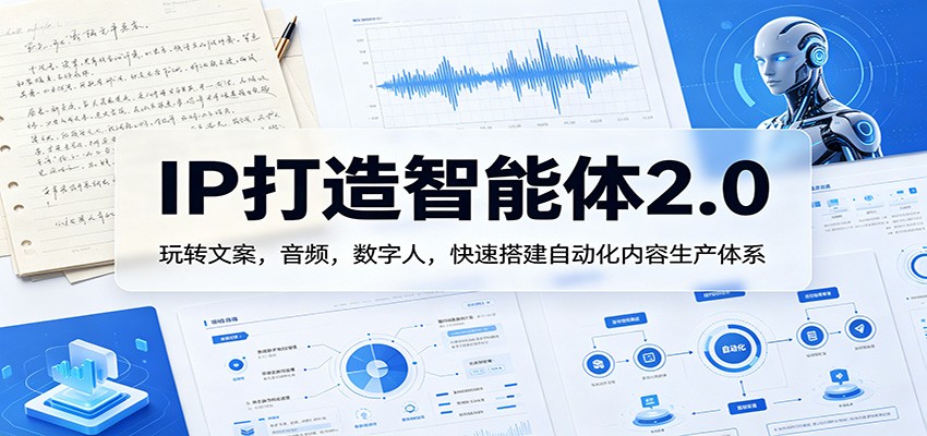 IP打造智能体2.0：玩转文案，音频，数字人，快速搭建自动化内容生产体系-轻创终点站