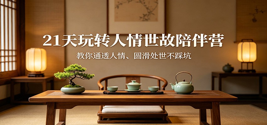 21天玩转人情世故陪伴营:教你通透人情、圆滑处世不踩坑-轻创终点站