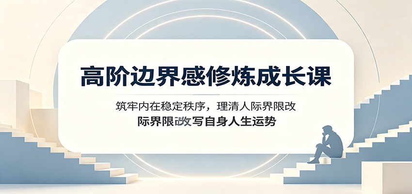高阶边界感修炼成长课：筑牢内在稳定秩序，理清人际界限改写自身人生运势-轻创终点站