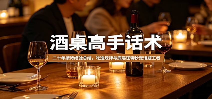 酒桌高手话术：二十年接待经验总结，吃透规律与底层逻辑秒变话题王者-轻创终点站