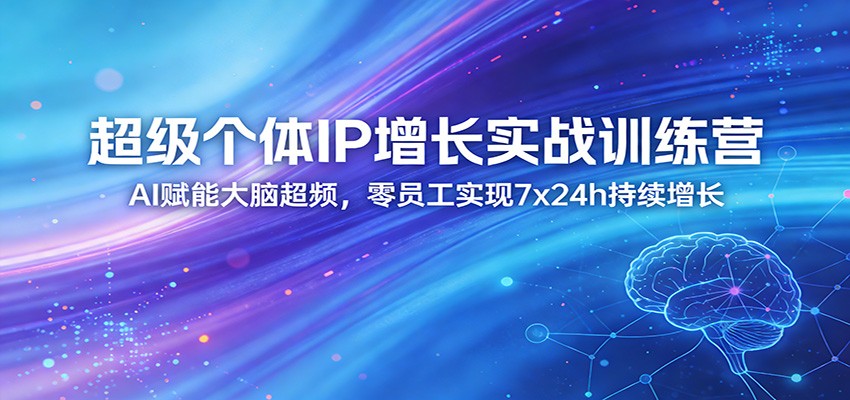 超级个体IP增长实战训练营：AI赋能大脑超频，零员工实现7x24h持续增长(更新)-轻创终点站