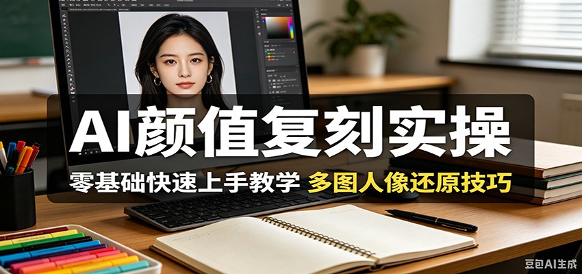 AI颜值复刻实操，零基础快速上手教学，多图人像还原技巧-轻创终点站