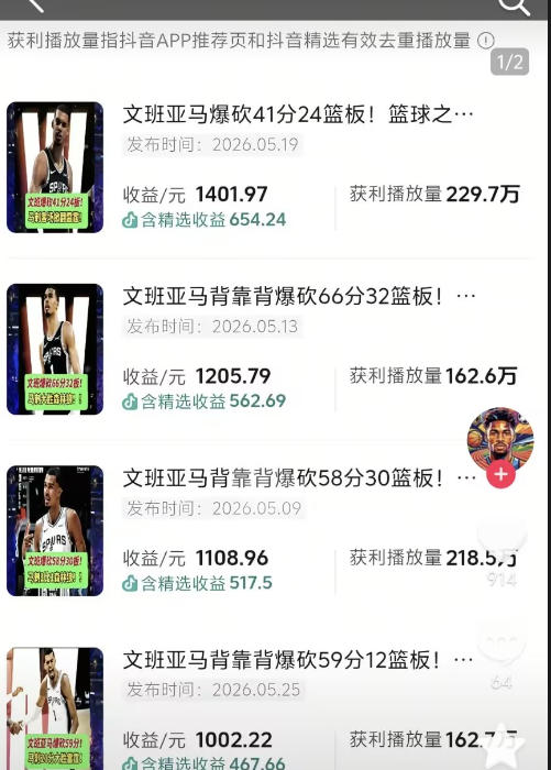 抖音8W粉丝博主的篮球人物深度解析解说教学,零门槛玩转伙伴计划与精选独家,单日稳定收益1k+
