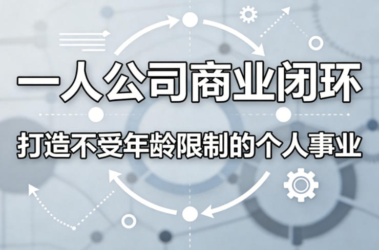 一人公司商业闭环，打造一份不受年龄限制的个人事业-轻创终点站