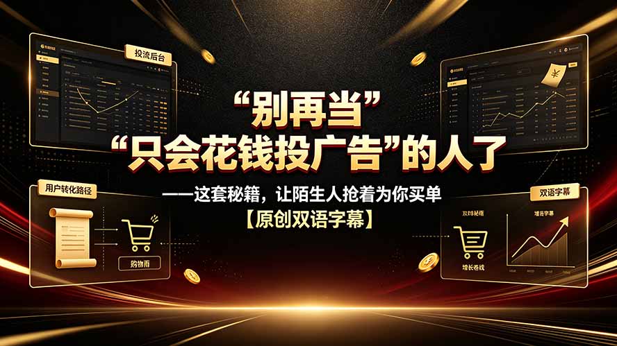 别再当“只会花钱投广告”的人了——这套秘籍，让陌生人抢着为你买单【原创双语字幕】-轻创终点站