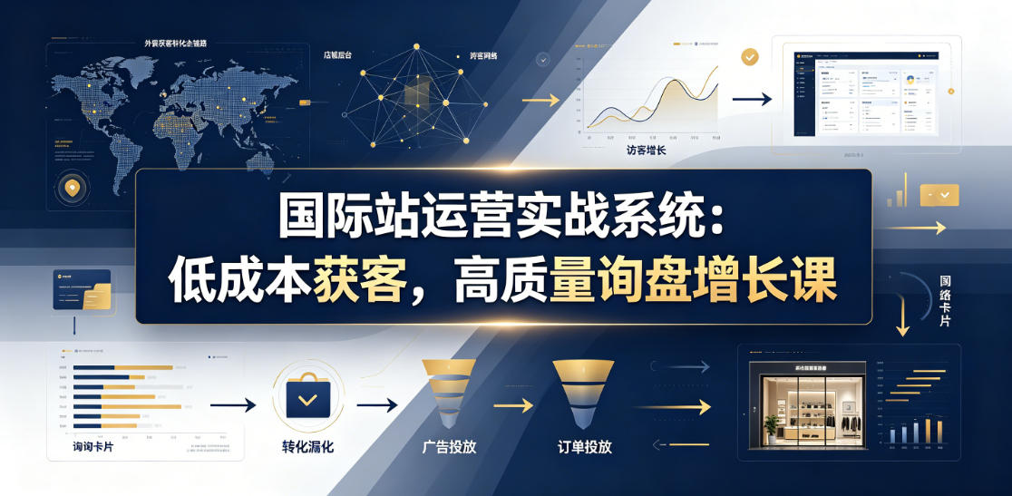 国际站运营实战系统:低成本获客,高质量询盘增长课(更新26年)-轻创终点站