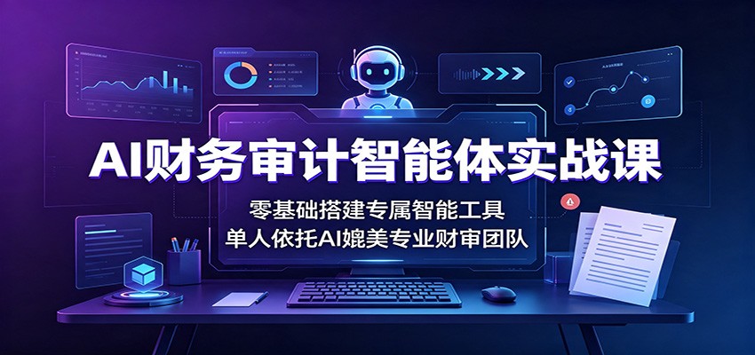 AI财务审计智能体实战课:零基础搭建专属智能工具,单人依托AI媲美专业财审团队-轻创终点站