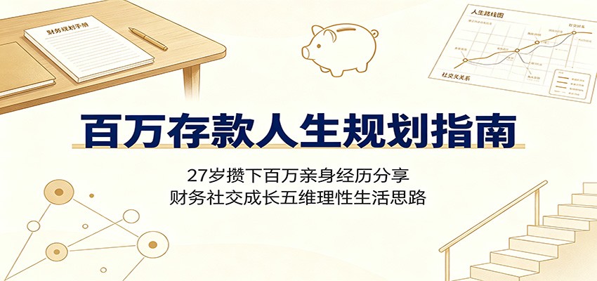 百万存款人生规划指南：27岁攒下百万亲身经历分享，财务社交成长五维理性生活思路-轻创终点站