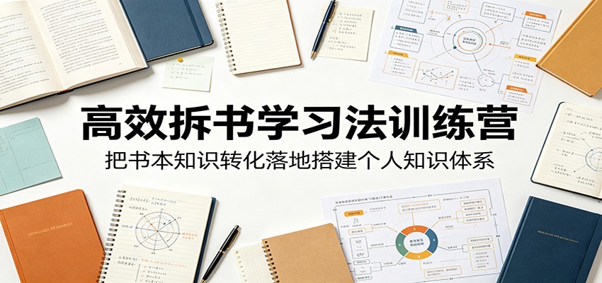 高效拆书学习法训练营，把书本知识转化落地搭建个人知识体系-轻创终点站