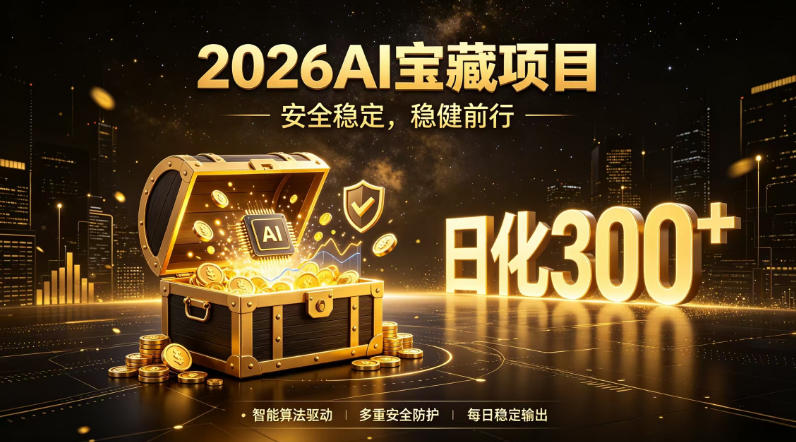 2026AI安全掘金项目，日化稳定300+，无需人为干预操作，当天见收益，操作简单【揭秘】-轻创终点站