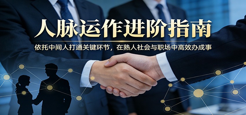 付费文章：人脉运作进阶指南，依托中间人打通关键环节，在熟人社会与职场中高效办成事-轻创终点站