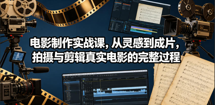 电影制作实战课，从灵感到成片，拍摄与剪辑真实电影的完整过程【原创双语字幕】-轻创终点站