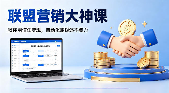 联盟营销大神课，教你用信任变现，自动化賺钱还不费力【原创双语字幕】-轻创终点站