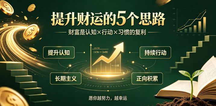 付费文章:提升财运的5个思路——财富是认知x行动x习惯的复利,愿你越努力,越幸运-轻创终点站