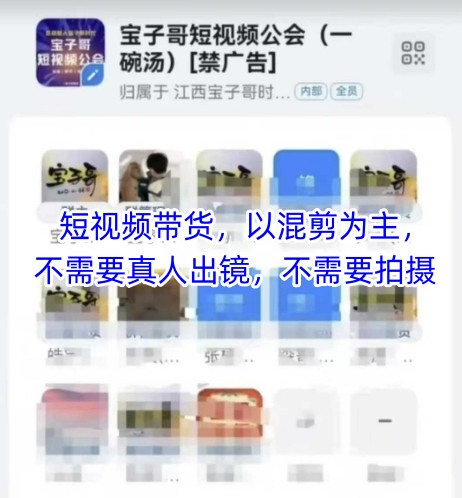 宝子哥头部团队短视频带货，以混剪为主，不需要真人出镜，不需要拍摄【更新26年3月】-轻创终点站