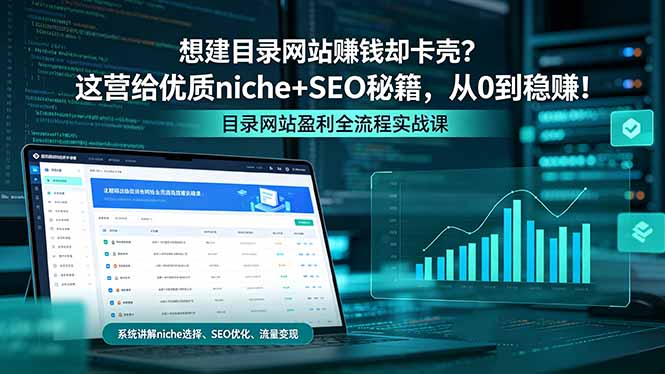 想建目录网站赚钱却卡壳？这营给优质 niche+SEO 秘籍，从 0 到稳赚！-轻创终点站