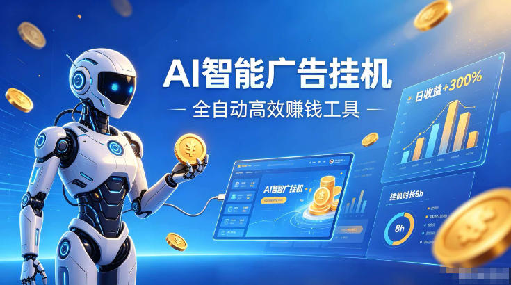 AI智能广告挂G,在家自动賺收益,全程无需人工操作、不用直播、不用拉人【揭秘】-轻创终点站