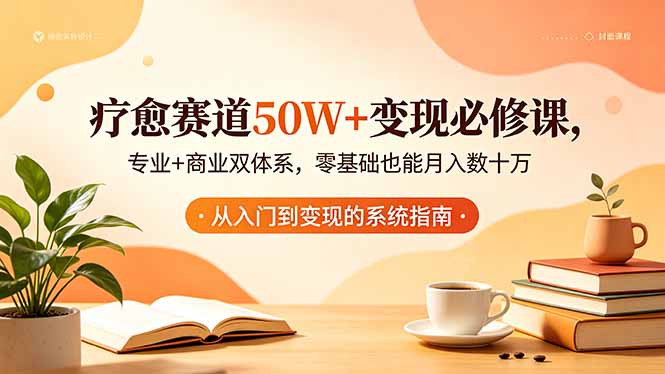 疗愈赛道50W+变现必修课，专业+商业双体系，零基础也能月入数十万-轻创终点站