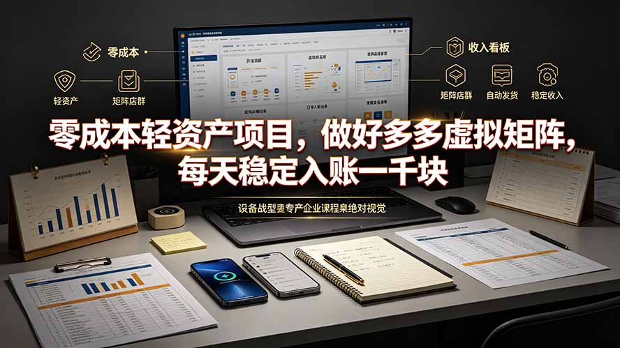 零成本轻资产项目,做好多多虚拟矩阵,每天稳定入账一千块-轻创终点站