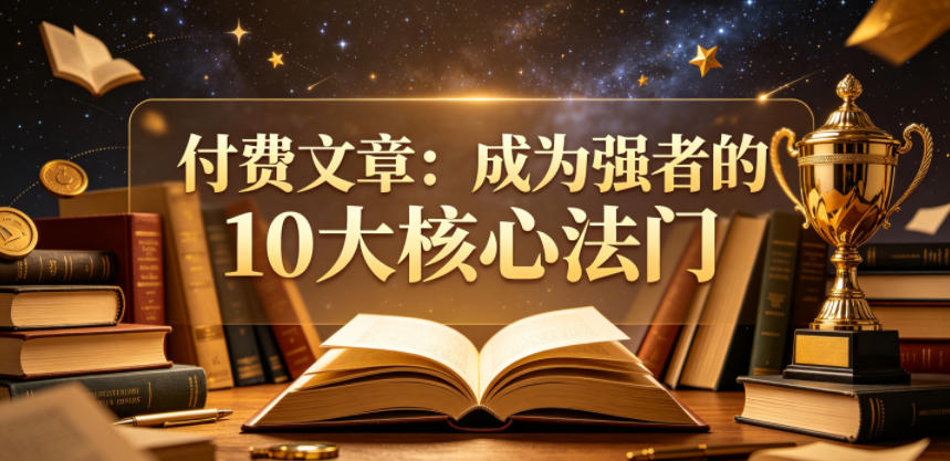 付费文章：成为强者的10大核心法门-轻创终点站