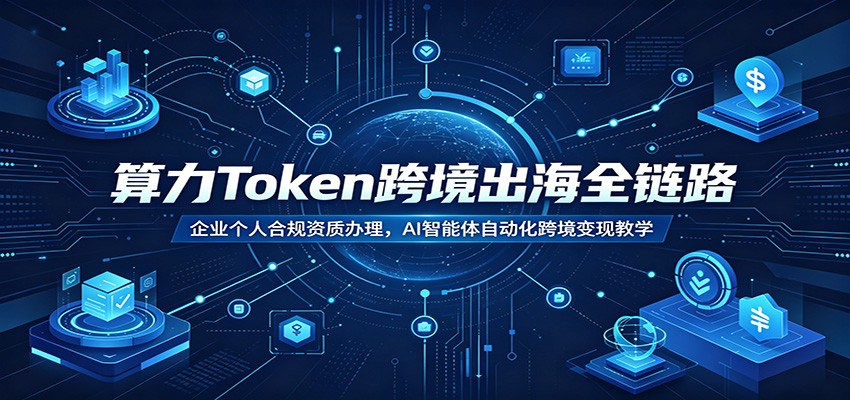 算力Token跨境出海全链路:企业个人合规资质办理,AI智能体自动化跨境变现教学-轻创终点站