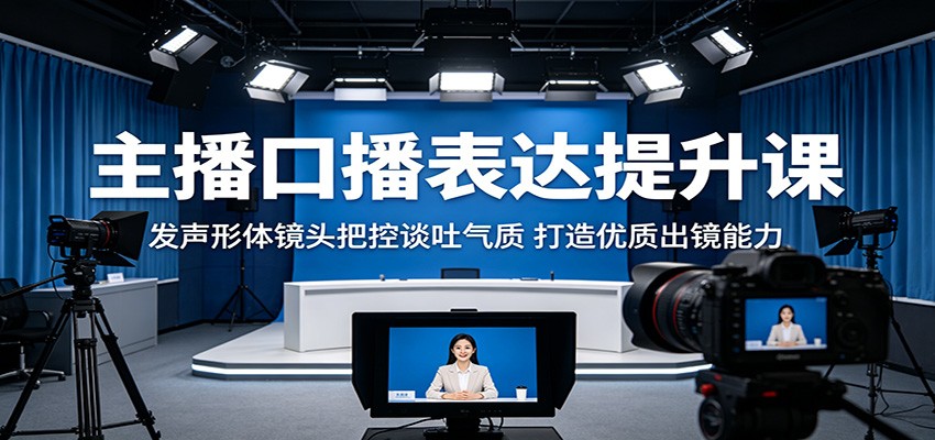 主播口播表达提升课：发声形体镜头把控谈吐气质，打造优质出镜能力-轻创终点站