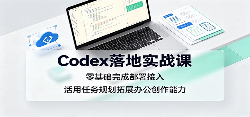 Codex落地实战课:零基础完成部署接入,活用任务规划拓展办公创作能力-轻创终点站