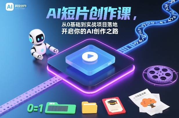 AI短片创作课，从0基础到实战项目落地，开启你的AI创作之路(更新0411)-轻创终点站