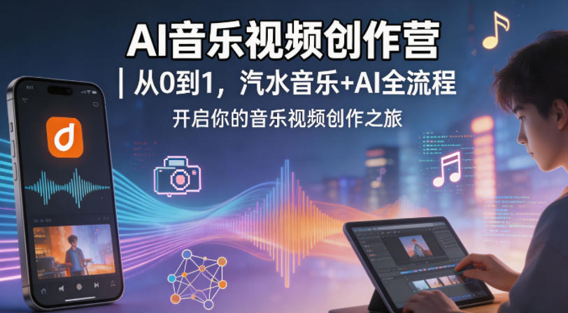 AI音乐视频创作营｜从0到1，汽水音乐+AI全流程，开启你的音乐视频创作之旅-轻创终点站