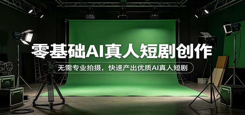 零基础AI真人短剧创作：无需专业拍摄，快速产出优质AI真人短剧-轻创终点站