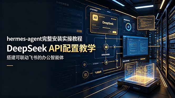 hermes-agent完整安装实操教程,DeepSeek API配置教学,搭建可联动飞书的办公智能体-轻创终点站
