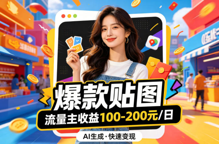 借助AI生成爆款贴图做公众流量主，当日收益100-200-轻创终点站