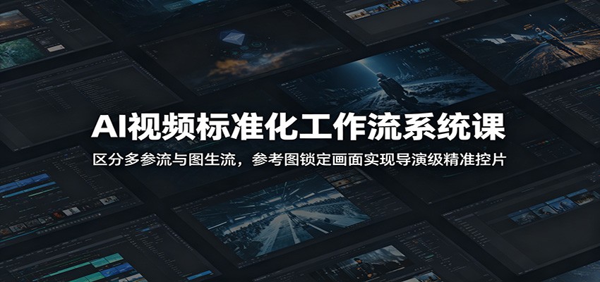AI视频标准化工作流系统课：区分多参流与图生流，参考图锁定画面实现导演级精准控片-轻创终点站