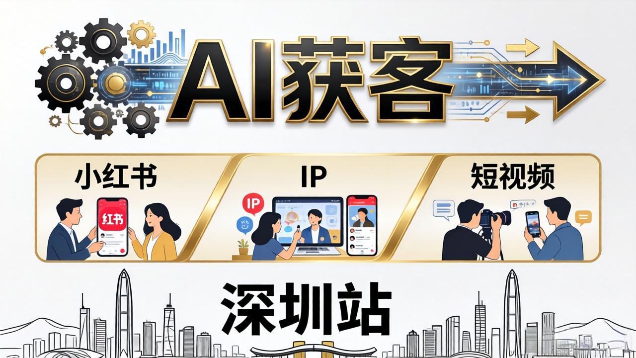 2026AI获客大课深圳站：4月17日-19日3天2夜拆透小红书+IP+短视频，老板操盘手必来-轻创终点站