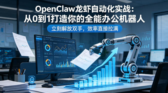 OpenClaw龙虾自动化实战：从0到1打造你的全能办公机器人，立刻解放双手，效率直接拉满-轻创终点站