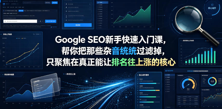 Google SEO新手快速入门课,帮你把那些杂音统统过滤掉,只聚焦在真正能让排名往上涨的核心动作【原创双语字幕】-轻创终点站