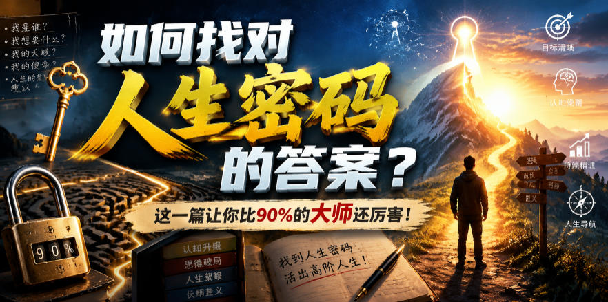 付费文章：如何找对人生密码的答案？这一篇让你比90%的大师还厉害！-轻创终点站