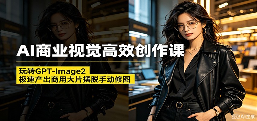 AI商业视觉高效创作课：玩转GPT-Image2，极速产出商用大片摆脱手动修图(更新)-轻创终点站