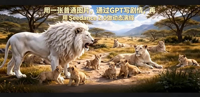 用一张普通图片，通过GPT写剧情，再用Seedance 2.0做动态演绎，居然能生成迪士尼风格搞笑动画-轻创终点站